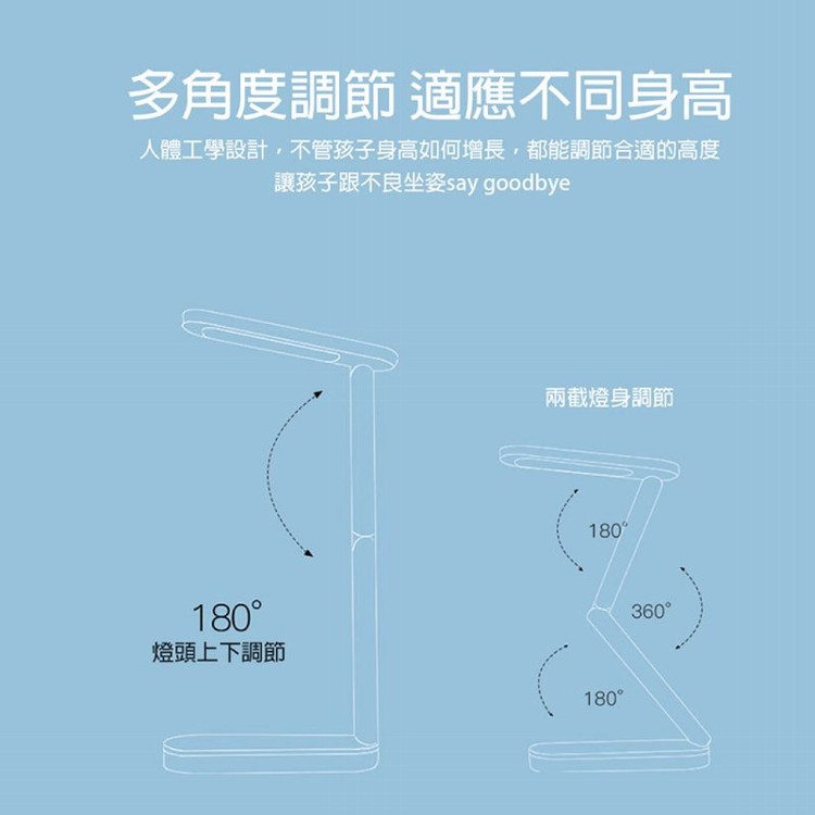 【HL】輕便折疊式護眼檯燈