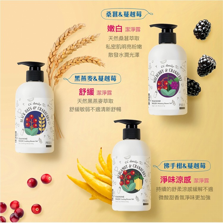 專案《台塑生醫》CC daily私密肌舒緩潔淨露330g-三款任選