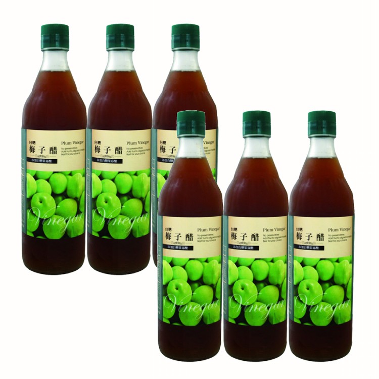 免運!【台糖】梅子醋 600ml(6瓶/組) (1組6瓶,每瓶208.3元)