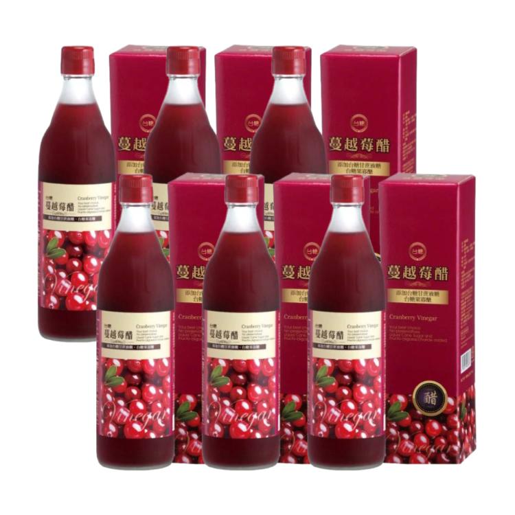 【台糖】蔓越莓醋600ml(6瓶/組)