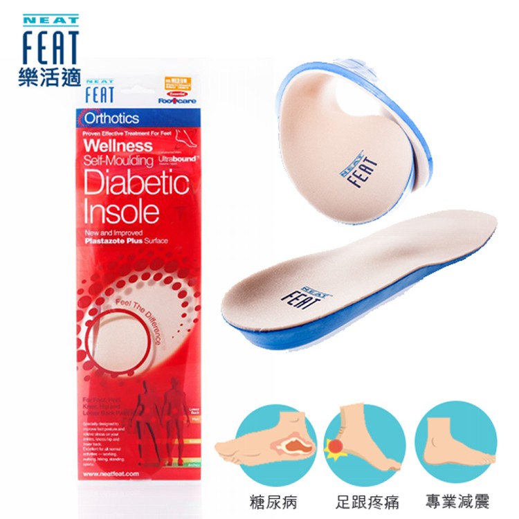 【Neat Feat 樂活適】 全掌柔軟型舒壓鞋墊 紐西蘭 原裝公司貨 銀髮 足部皮膚問題 男女適用
