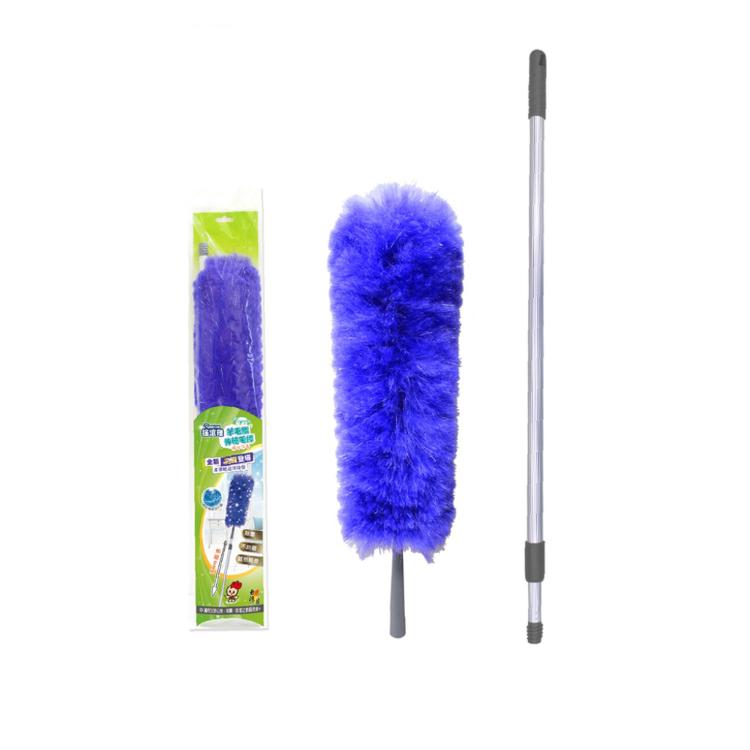 台灣製羊毛脂加長可彎曲除塵撢 風扇刷 雞毛撢（紫.黃.桃三色隨機出）